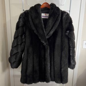 Vintage 80’s Black Faux Fur Coat